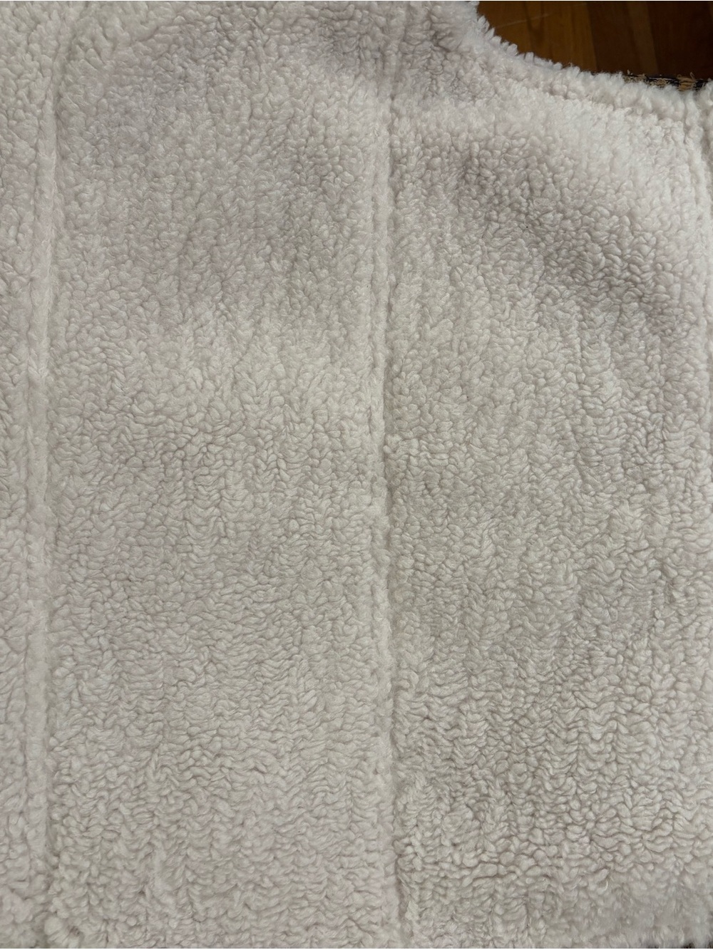 Thread & Supply Cream Sherpa Vest with Tan Corduroy Accents - Picture 6 of 8